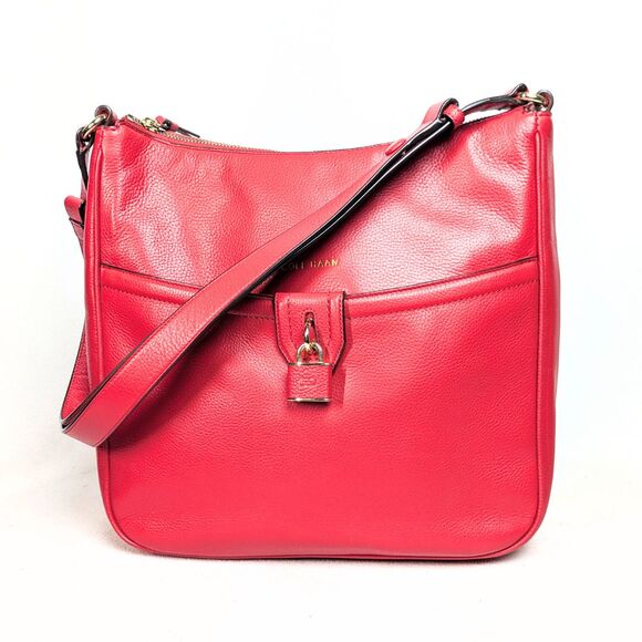 Cole Haan Red Genuine Leather Shoulder Handbag - Picture 2 of 6